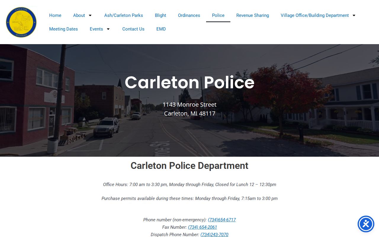 Carleton village police arrest record source interface